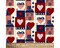 Americana Heart Patch Cotton Fabric | By the Yard | Sewing and Crafting | 44 inches wide